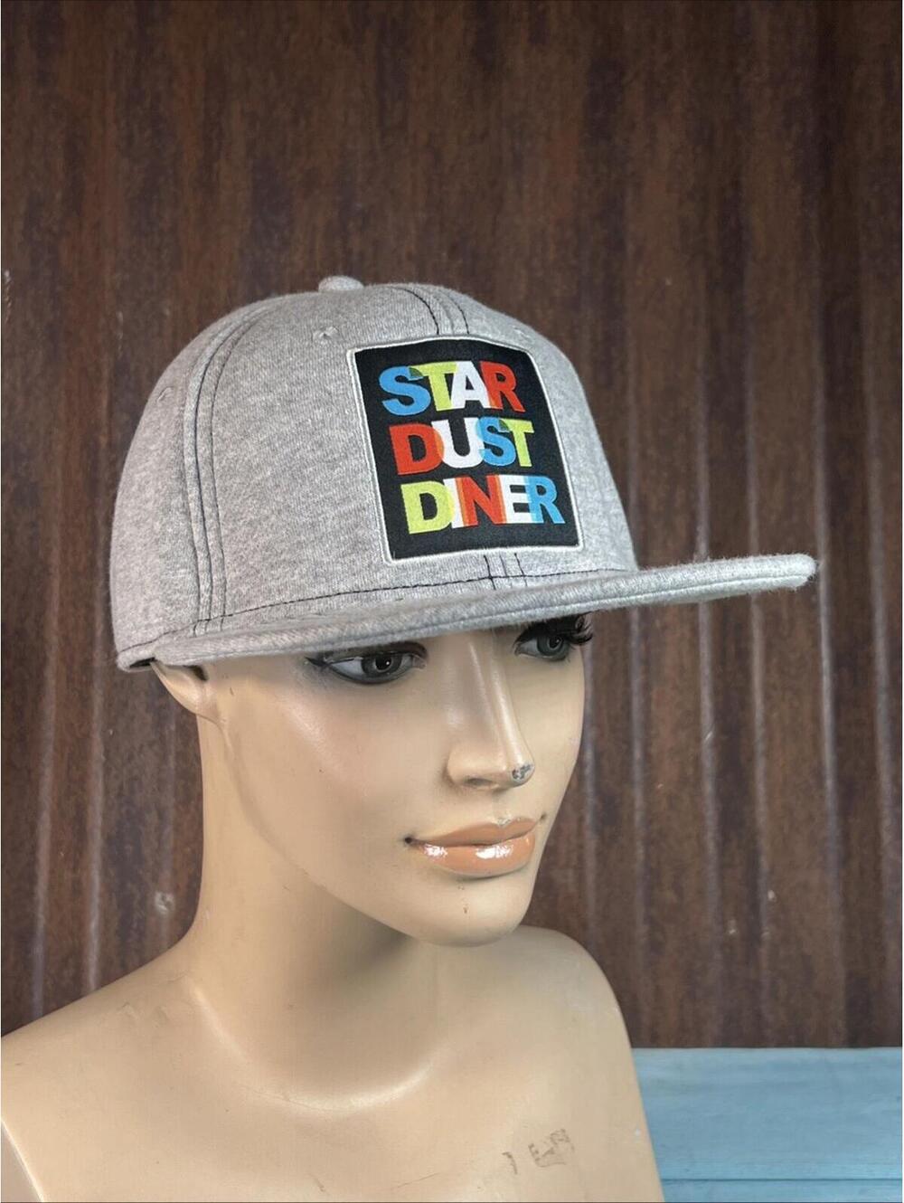 Star Dust Diner New York Snapback Hat Gray One Size Adjustable Outdoor